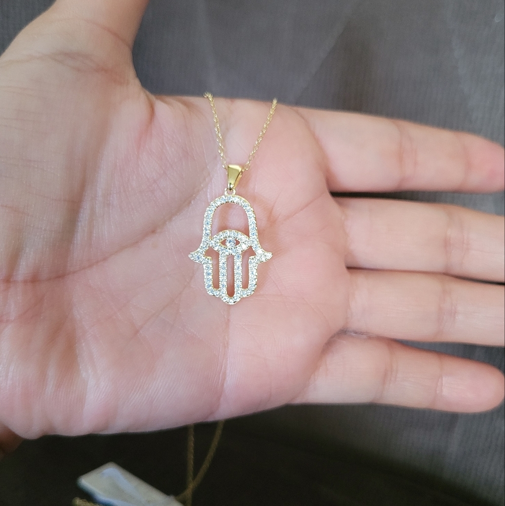 Cote d'Argent Gold💛 Hamsa🤚 Pendant Necklace - NWT - Picture 12 of 16